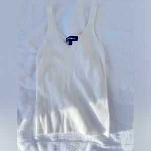 Express white sweater tank, size small